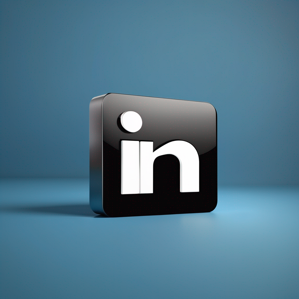 Logo de LinkedIn sur fond bleu